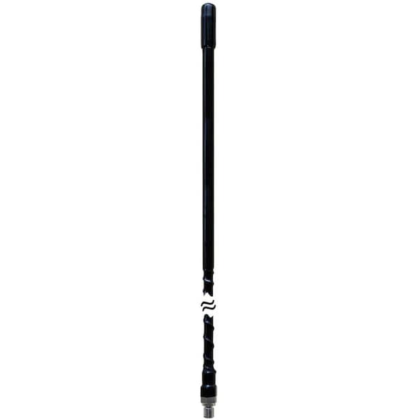 Plugit 2 ft. 0.38 x 24 in. Thread Fiberglass Antenna, Black - Bulk PL981432 - main